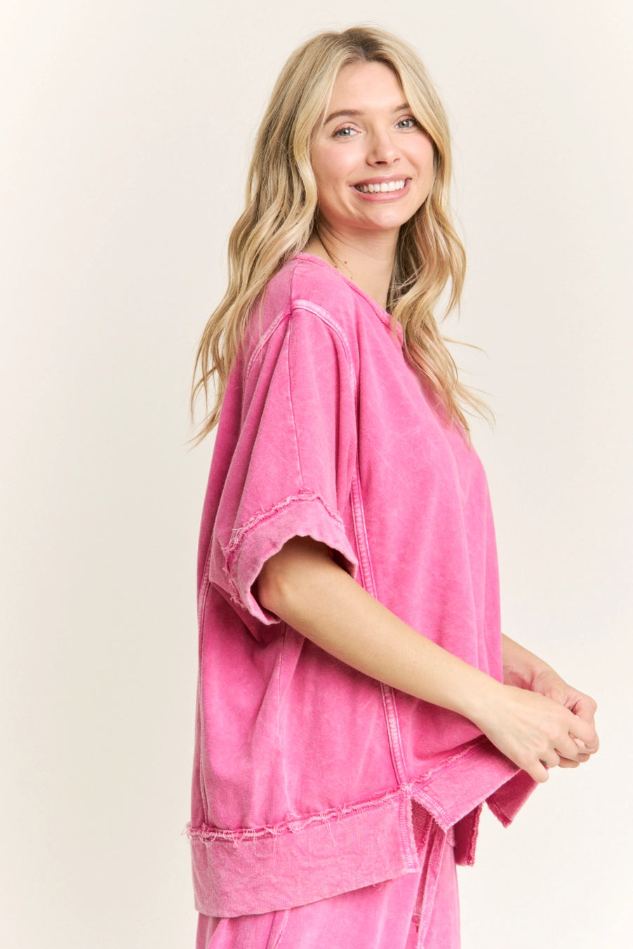 Pretty In Pink Mineral Washed Top