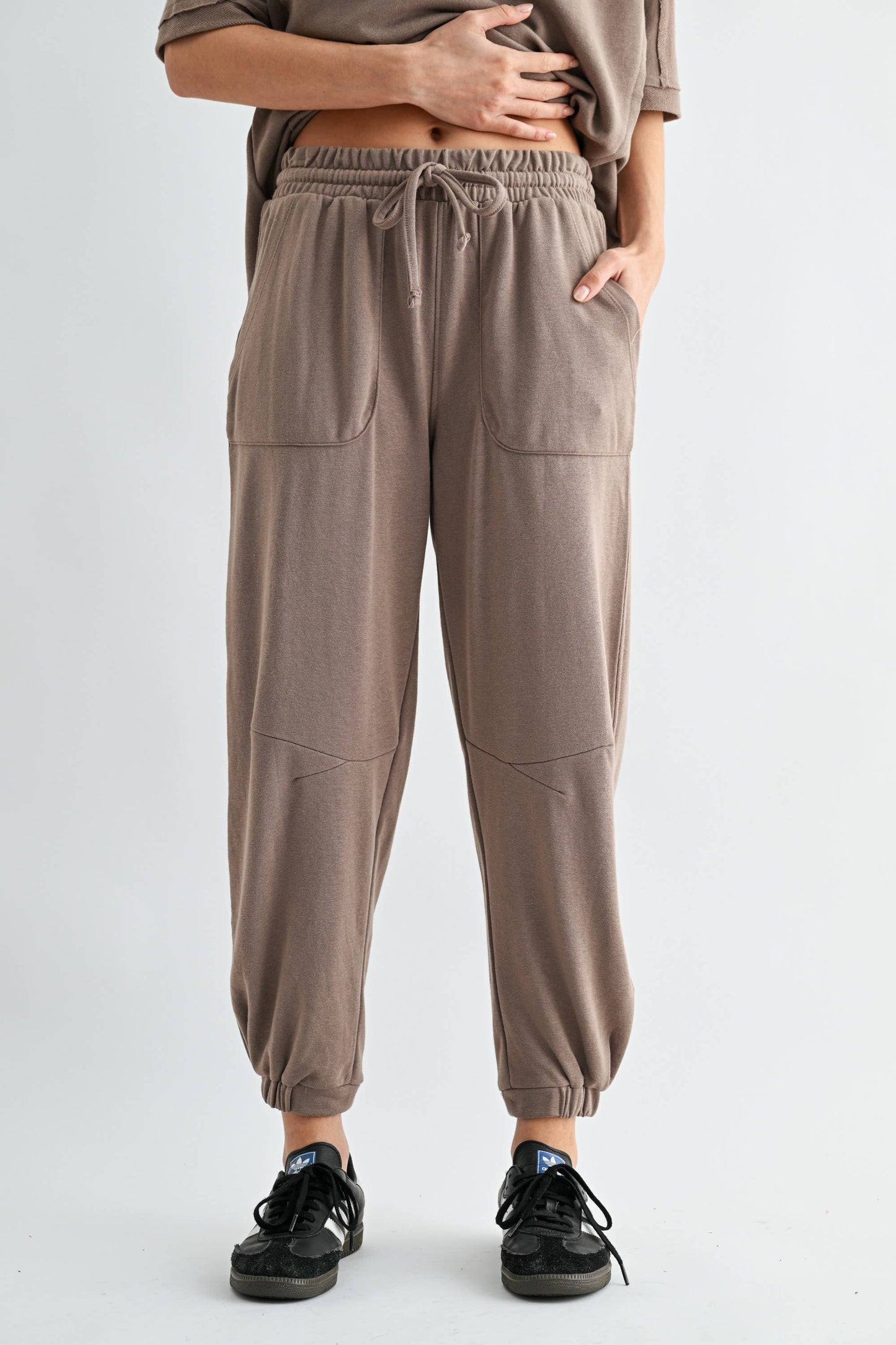 French Terry Lounge Joggers in Taupe