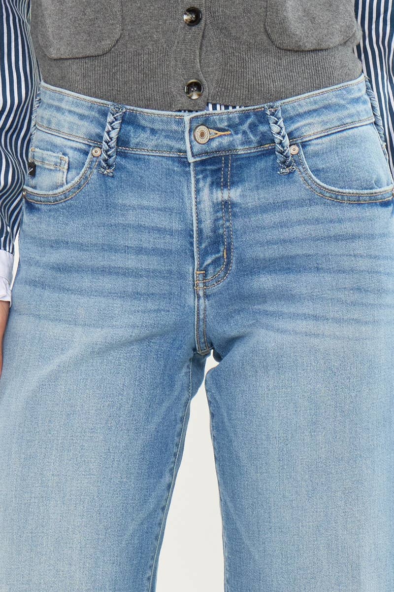 KanCan Wide Cuff Cropped Denim