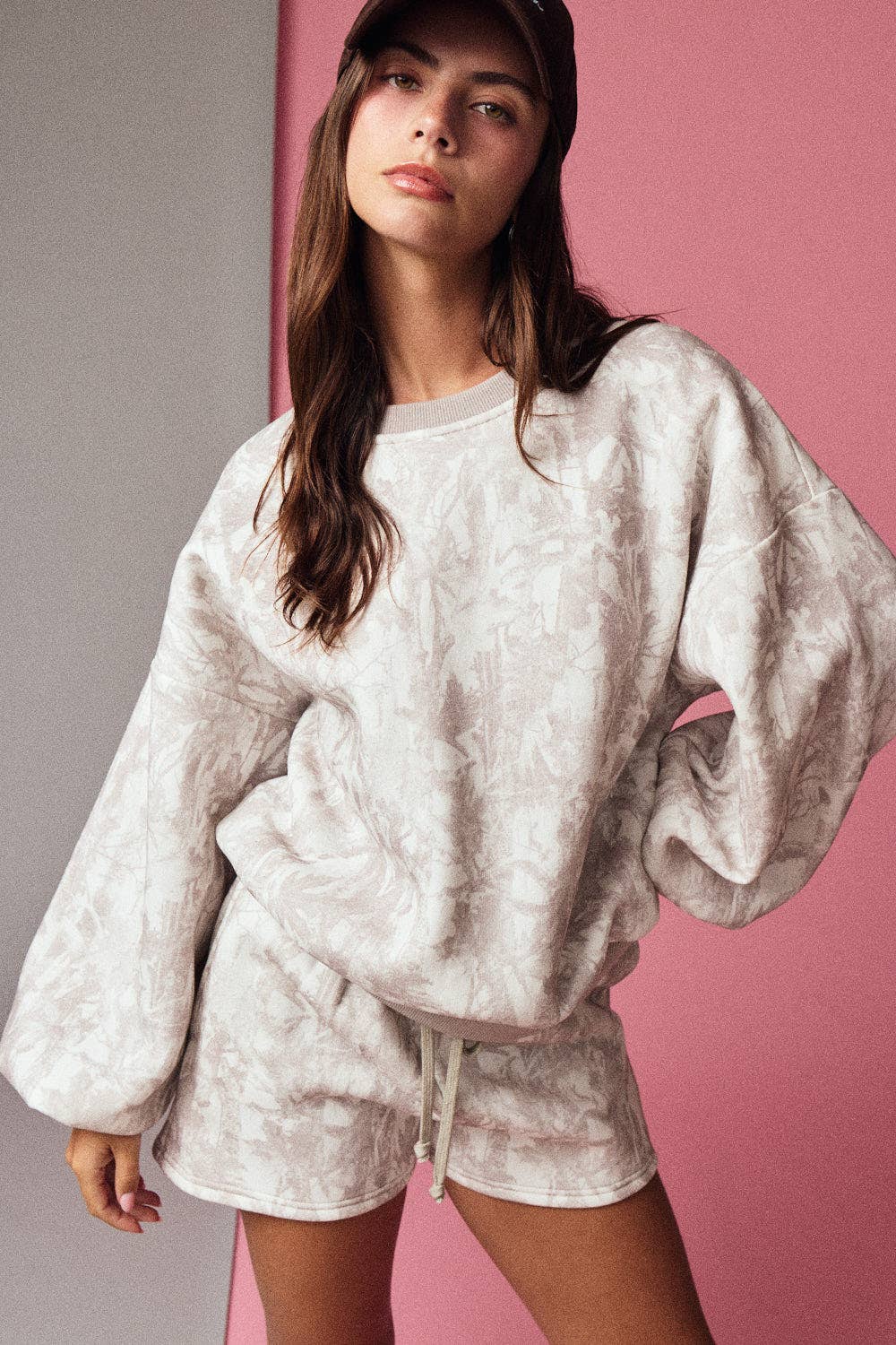 Camo Girl Sweatshirt and Shorts Set