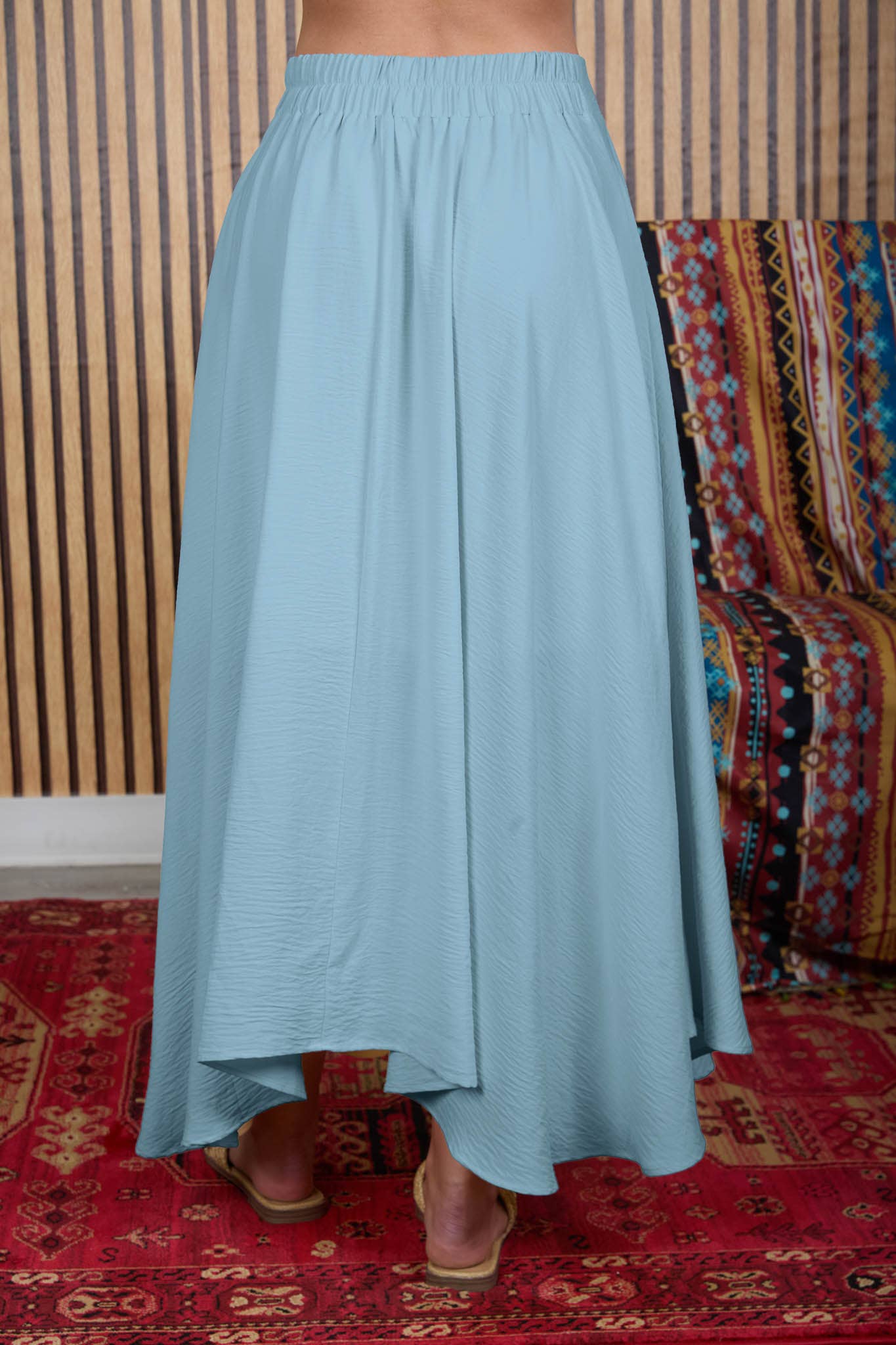 Box Pleated Midi Skirt with Matching Top