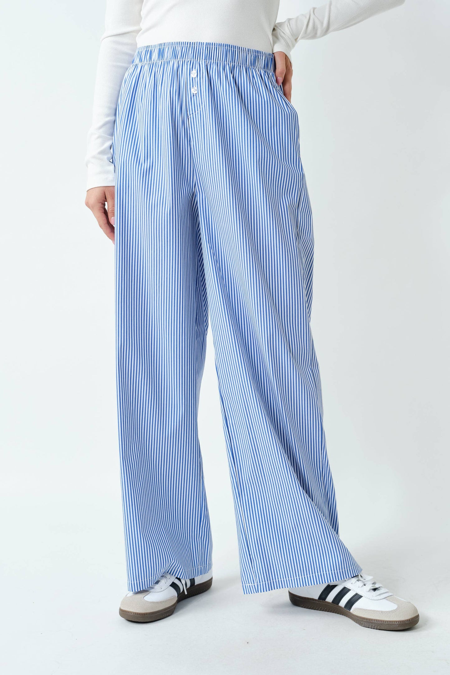 Easy Breezy Stripe Pants in Blue