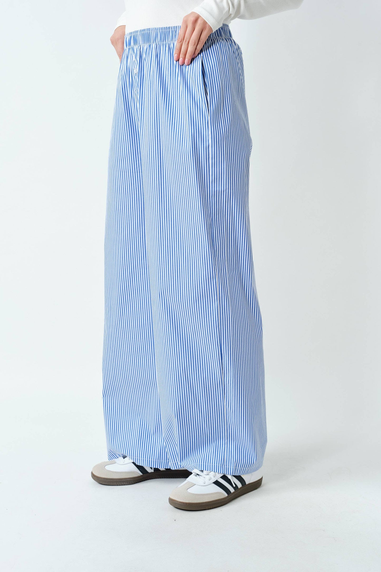 Easy Breezy Stripe Pants in Blue