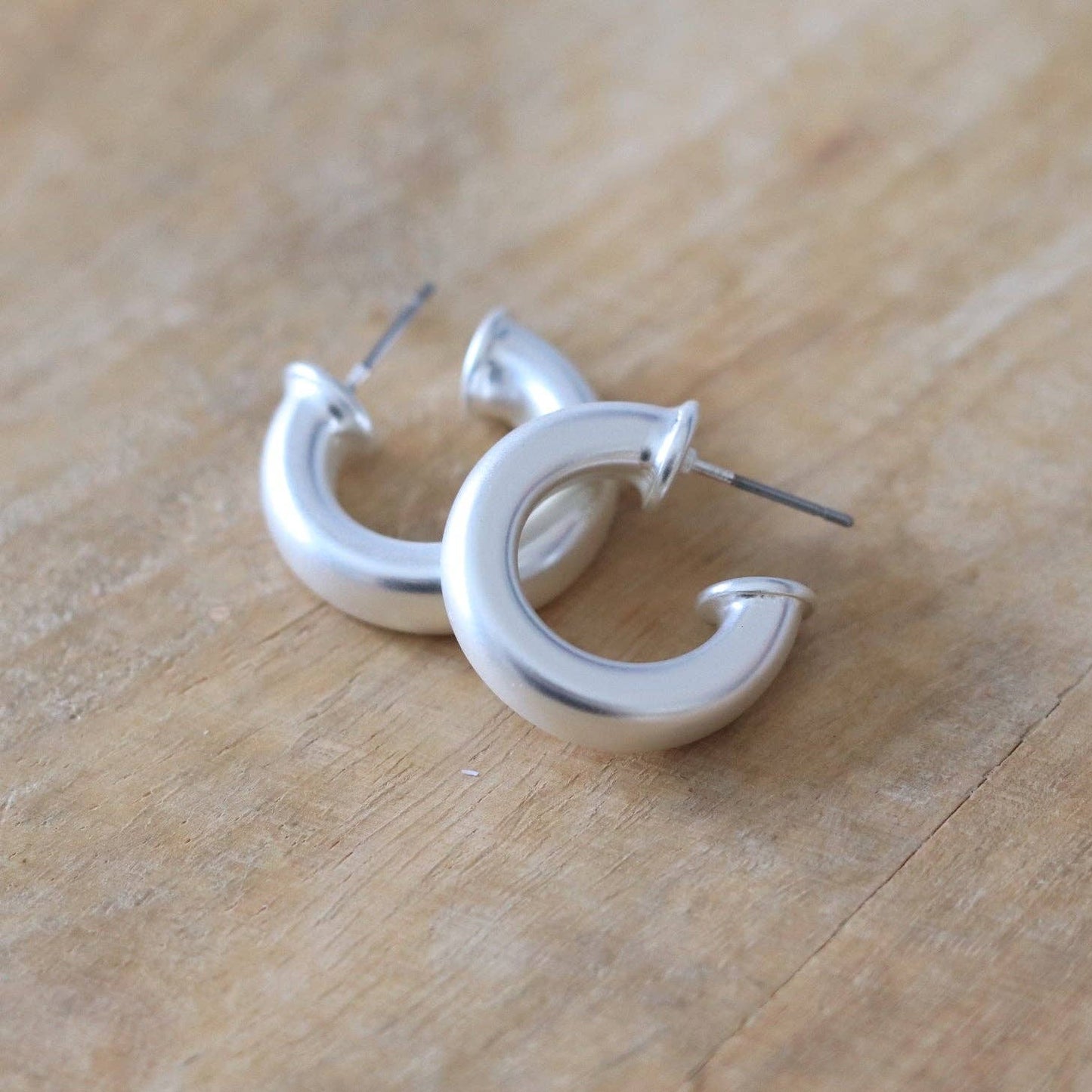 Custom Everyday Mini Silver Hoop
