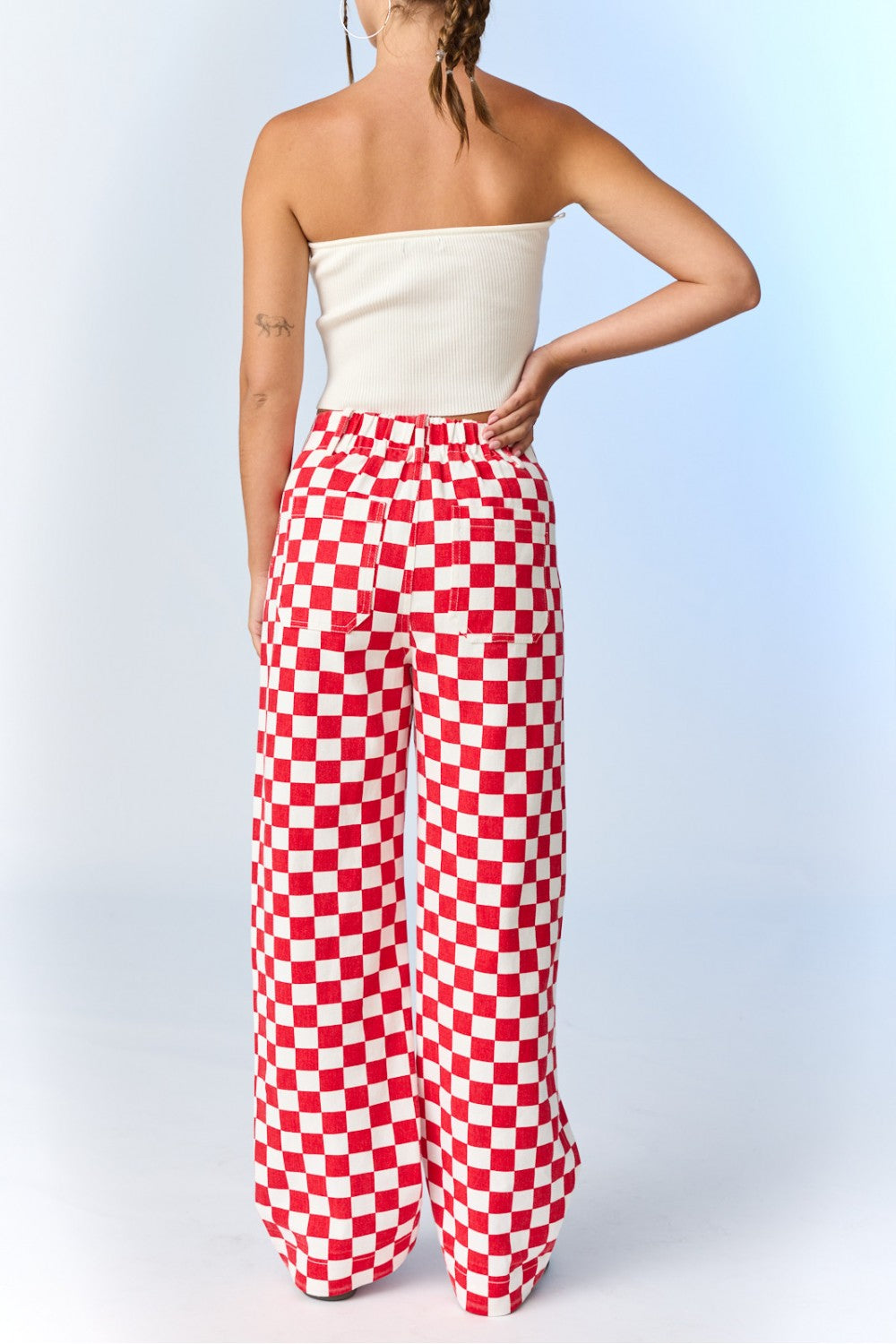 Red Checkered Game Day Pant