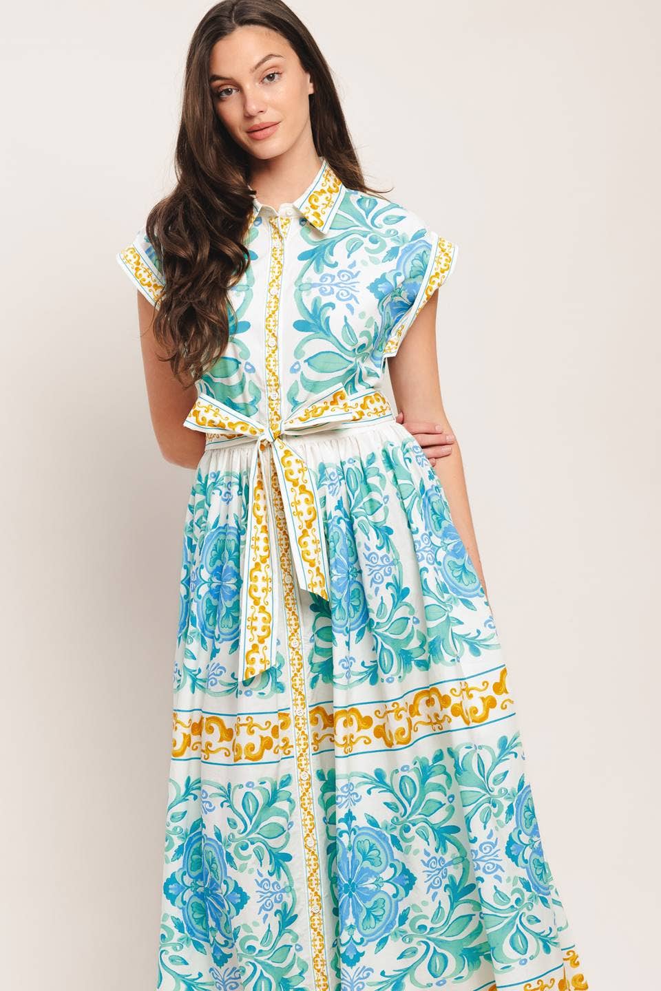 Summer Stroll Printed Midi Dress