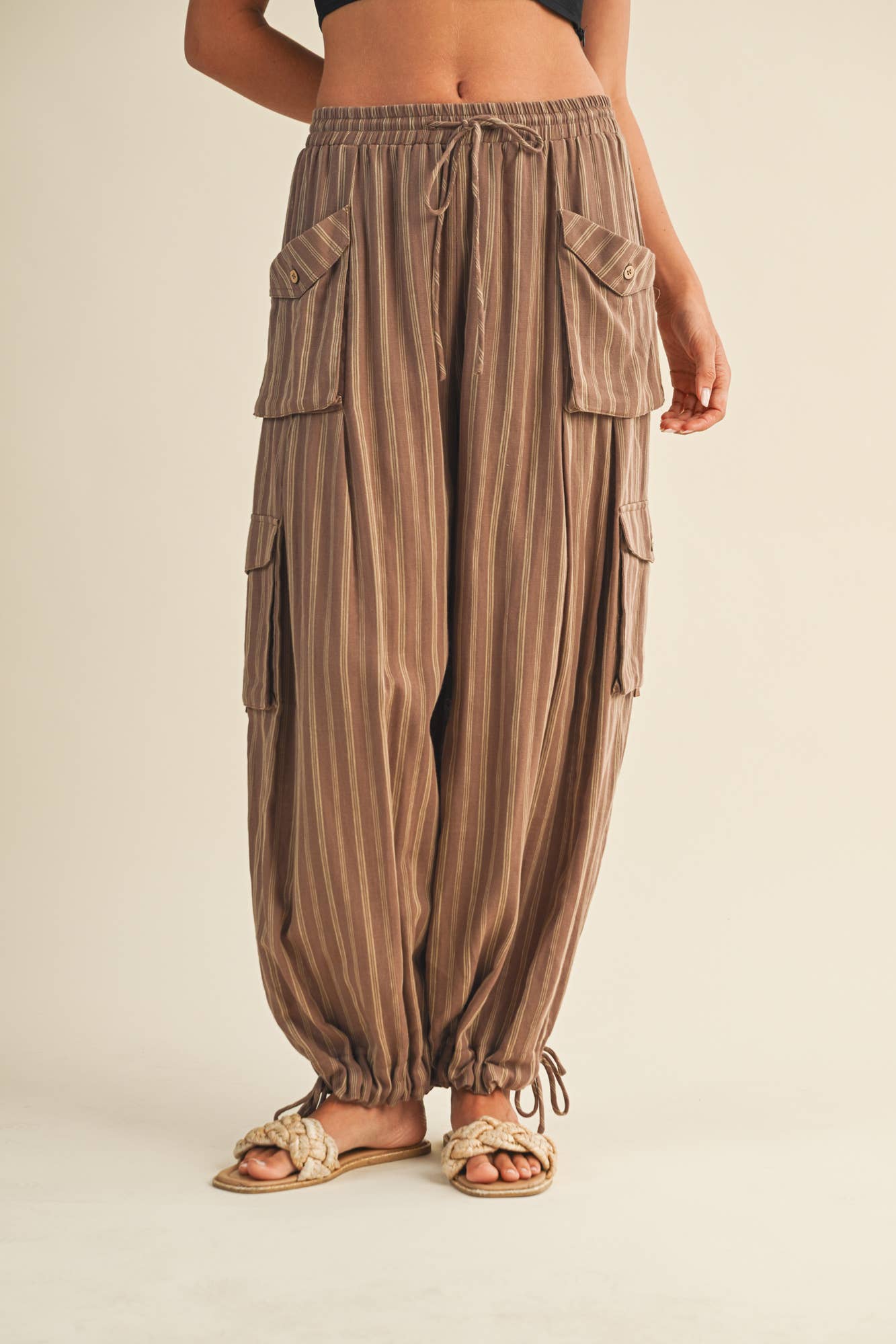 Striped Cargo Pants