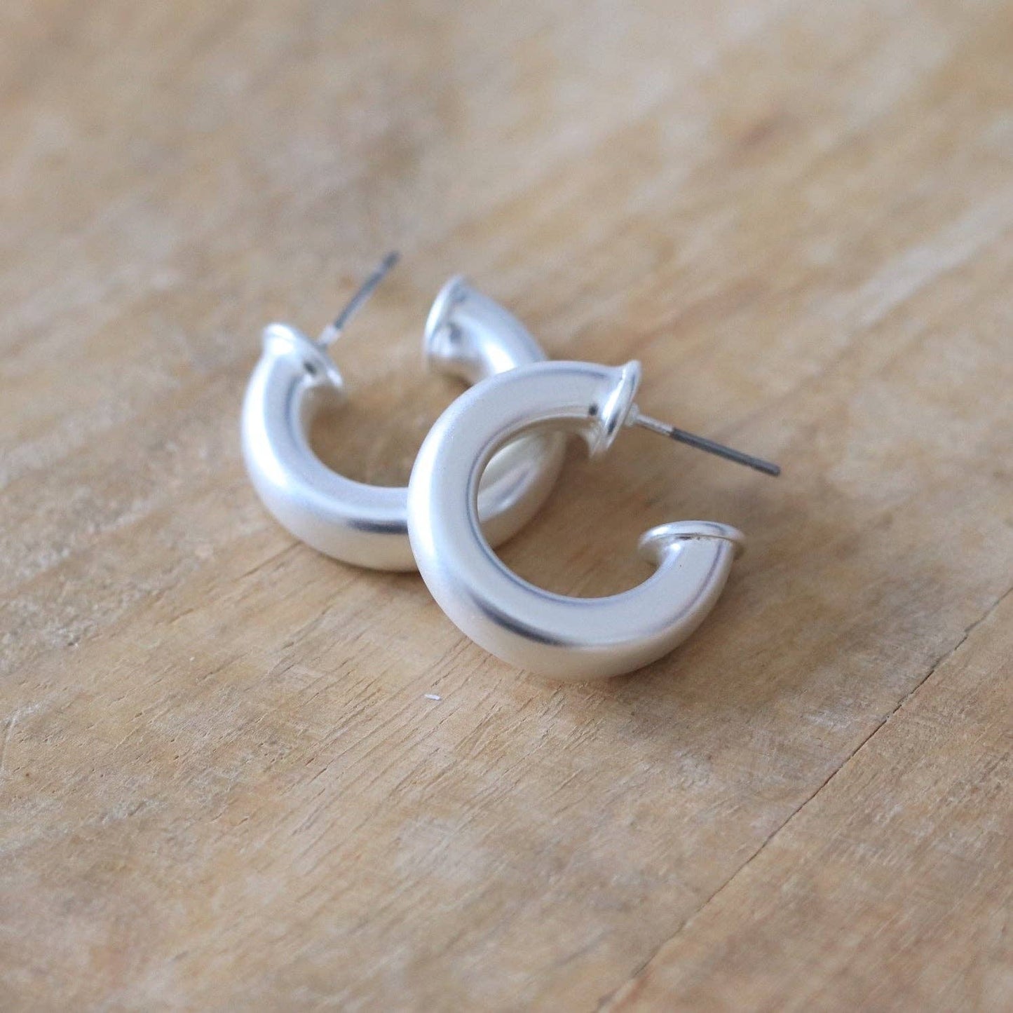 Custom Everyday Mini Silver Hoop