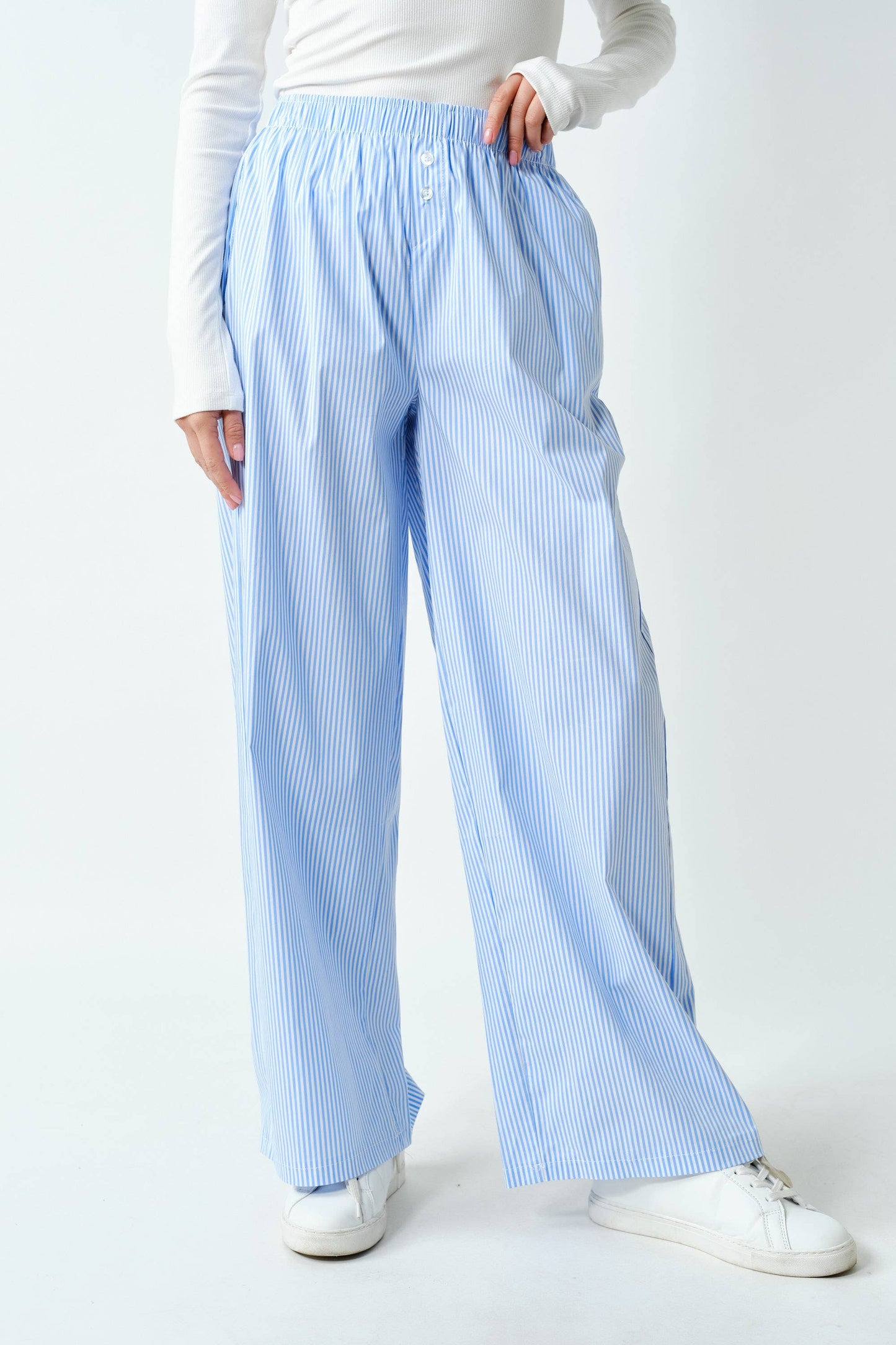Easy Breezy Stripe Pants in Blue