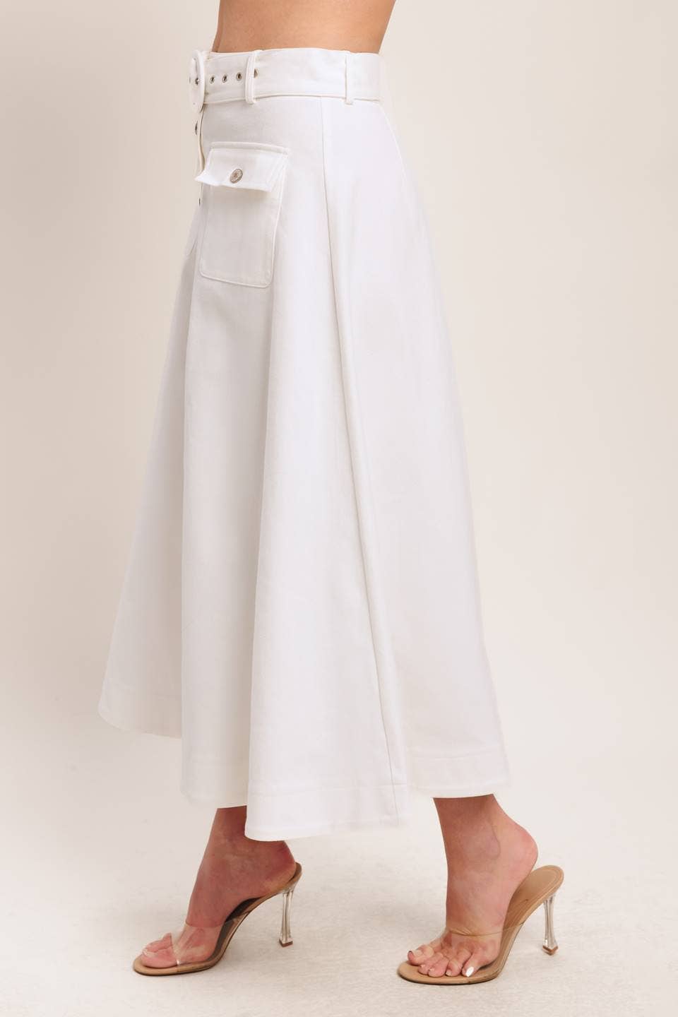 Midi Skirt in White