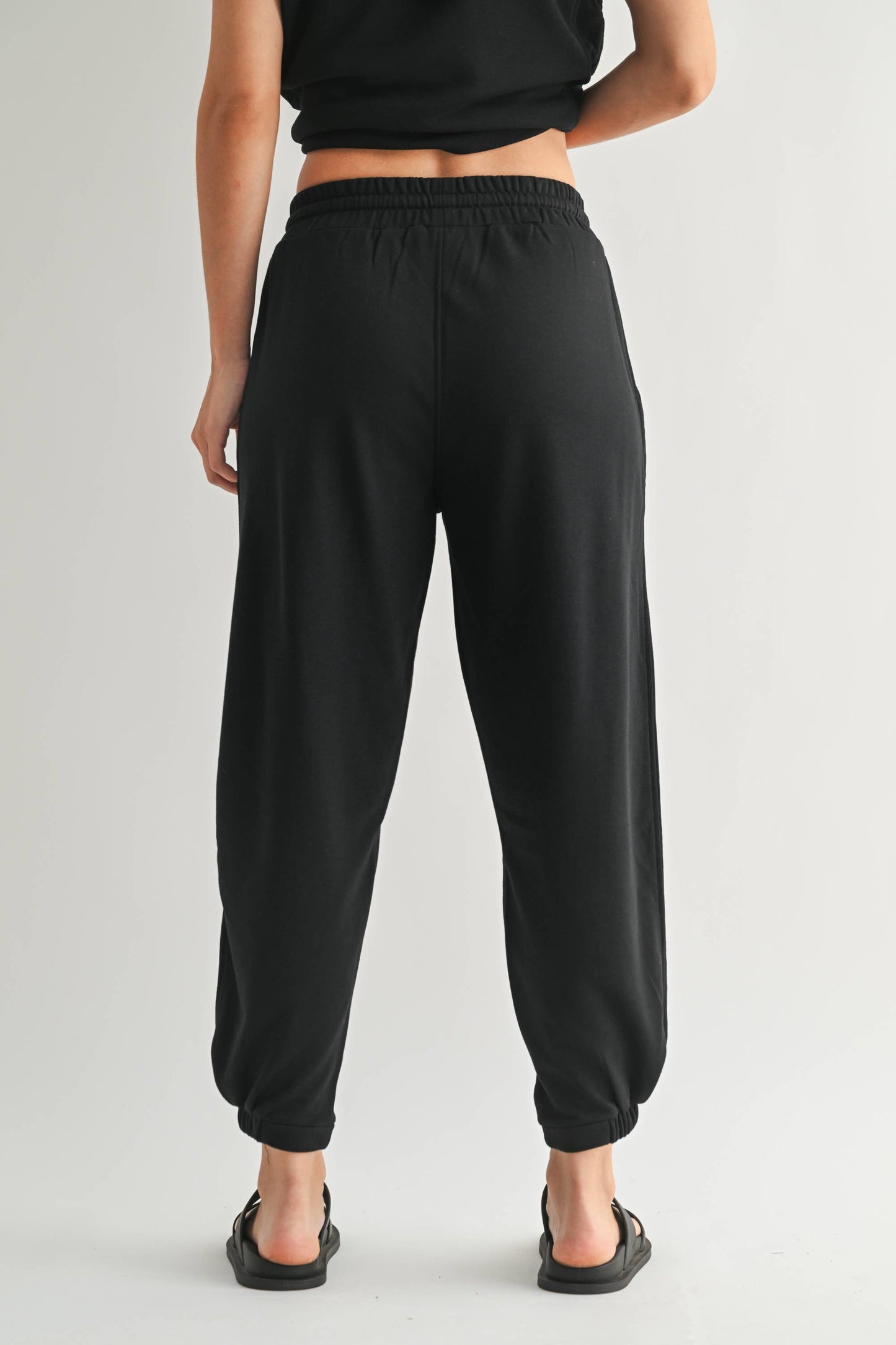 French Terry Lounge Joggers in Black