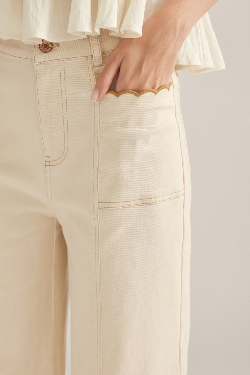 The Skylar Pant in Ecru