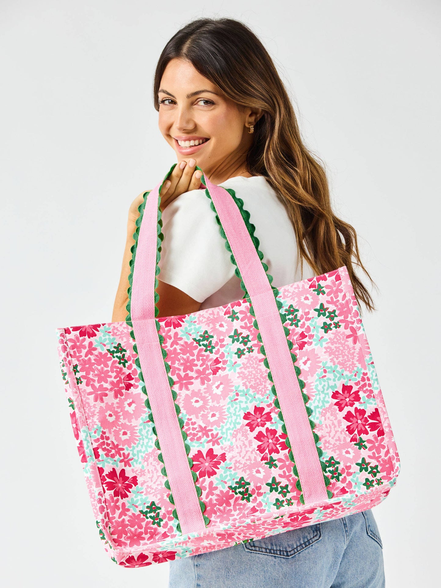 Monaco Carryall Tote Pink Floral