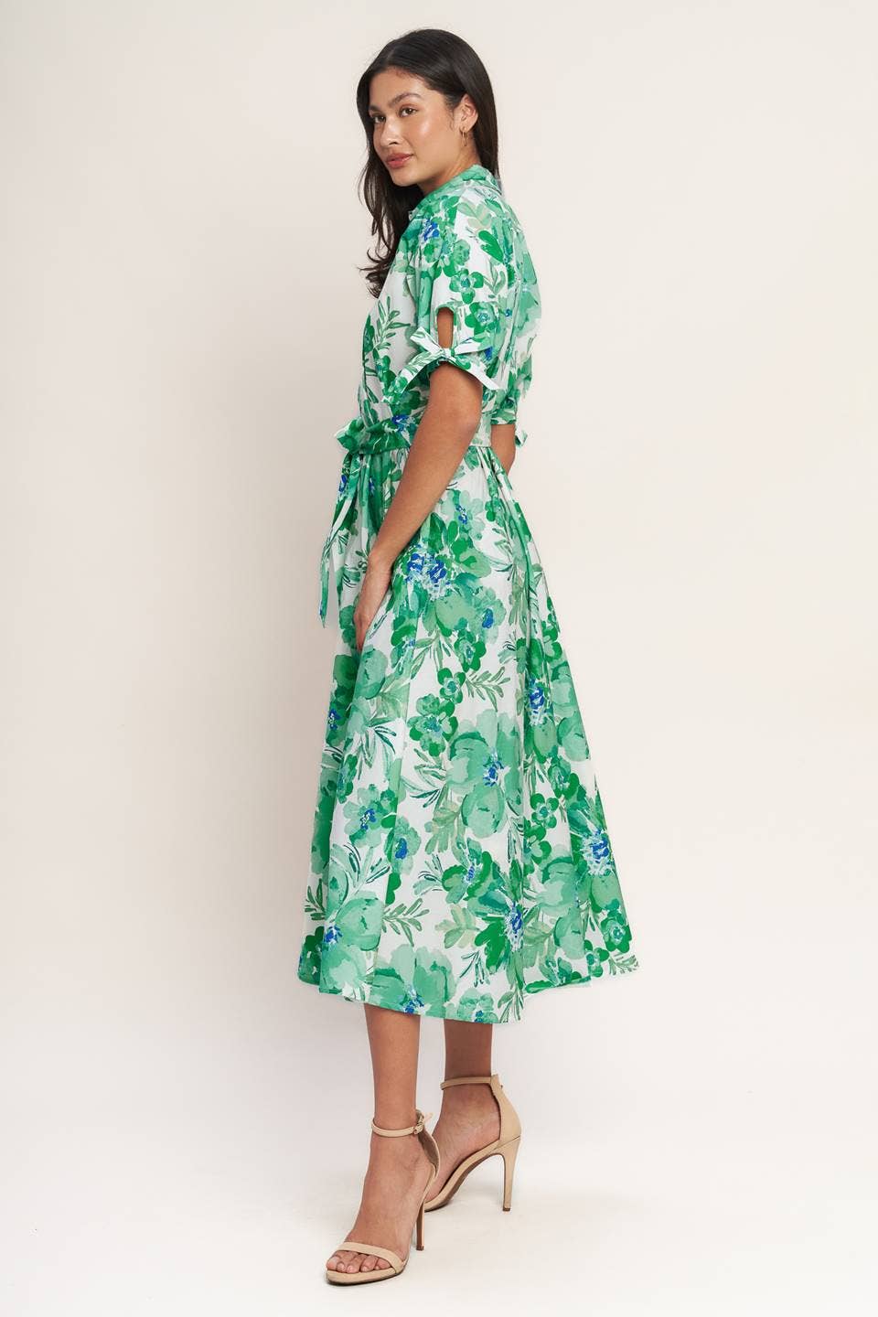 Spring Floral Midi Dress