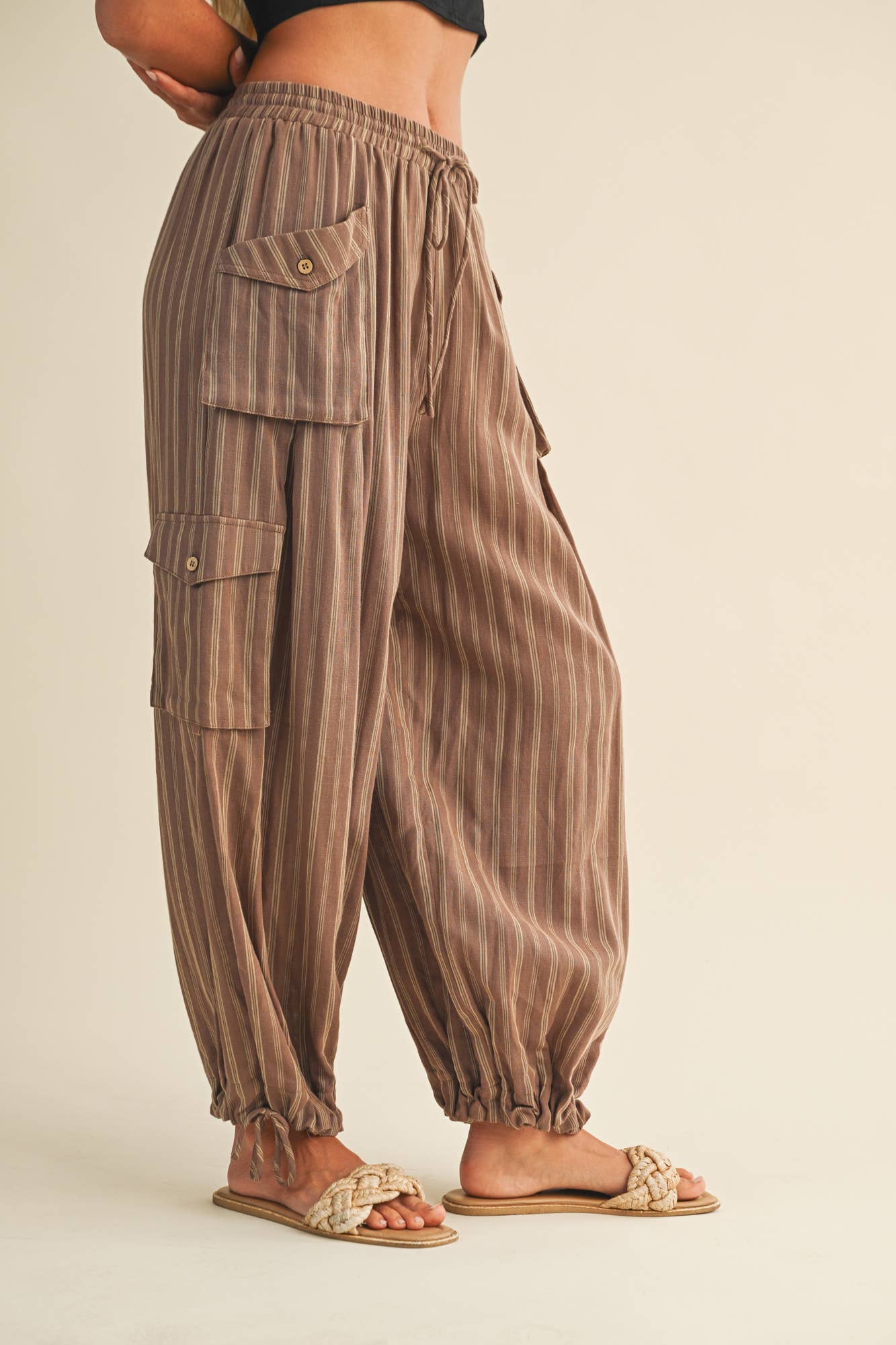 Striped Cargo Pants