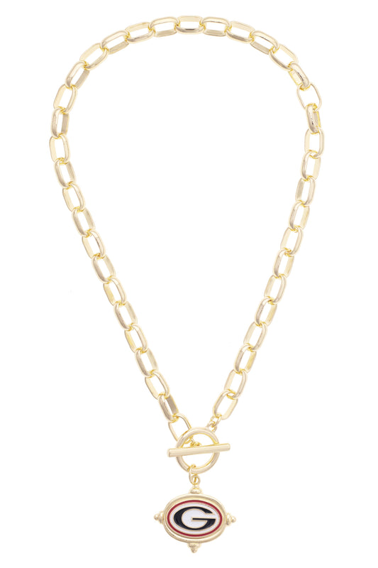 Georgia Bulldogs Logo Intaglio Necklace