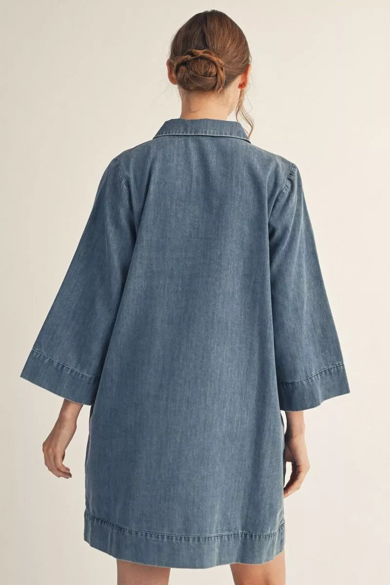 Washed Denim Dress