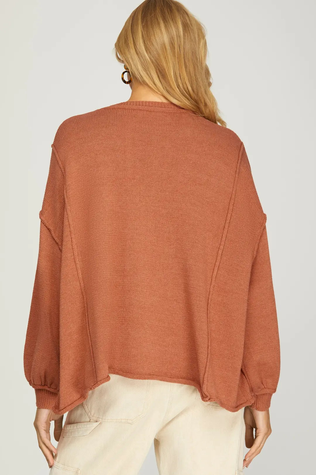 Oversized Sweater in Rust