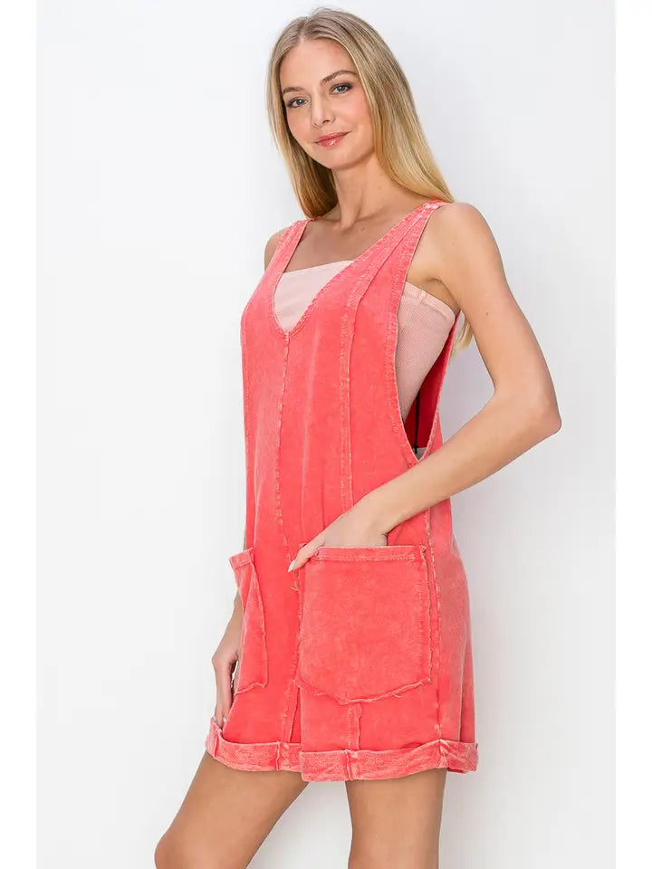 Mineral Washed Short Romper