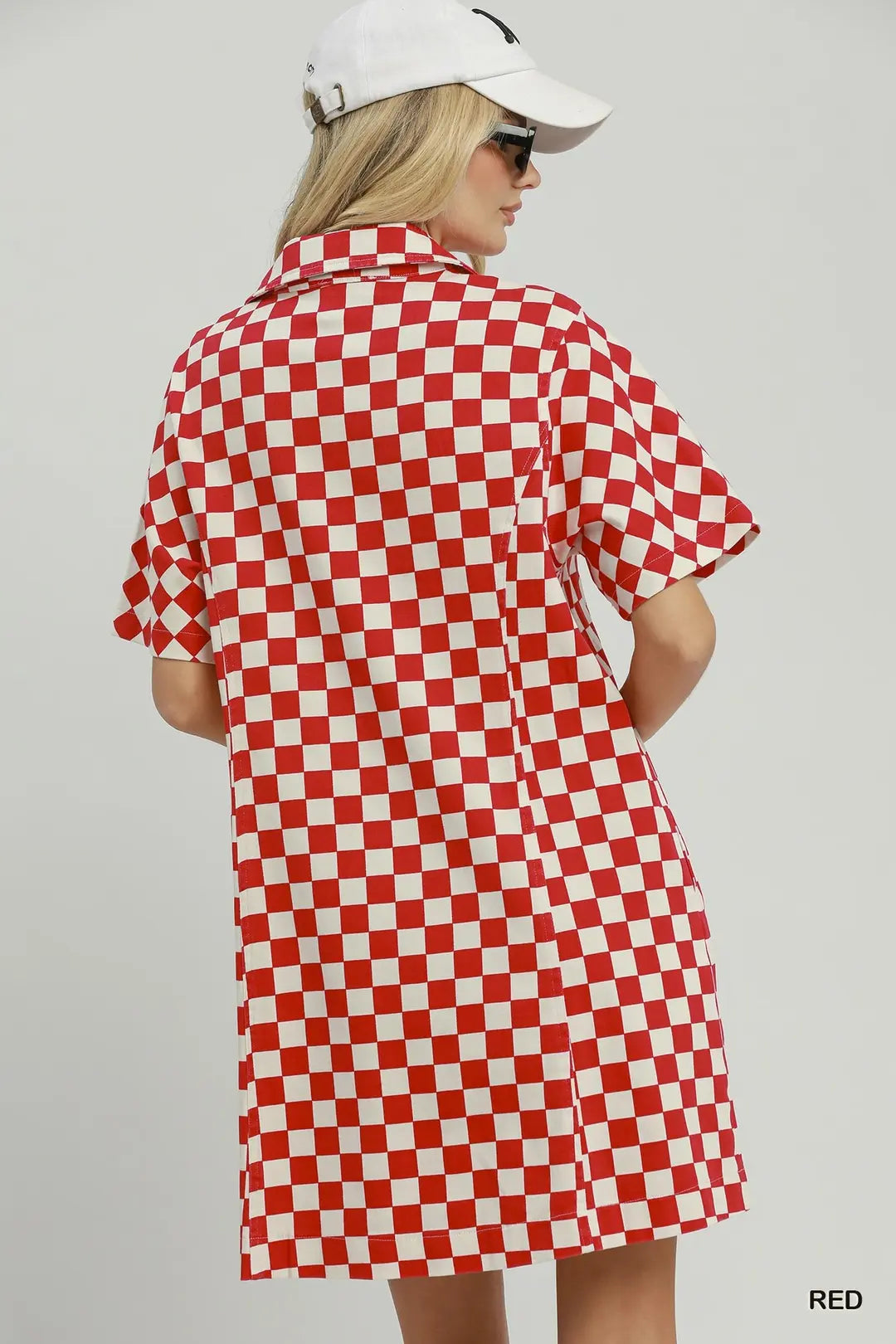 Game Day Red Checkered Dress