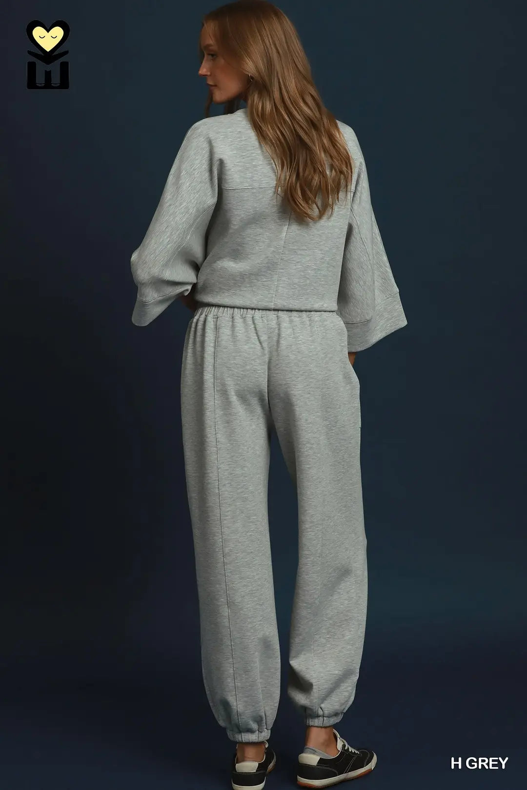 Elastic Waist Jogger in Gray
