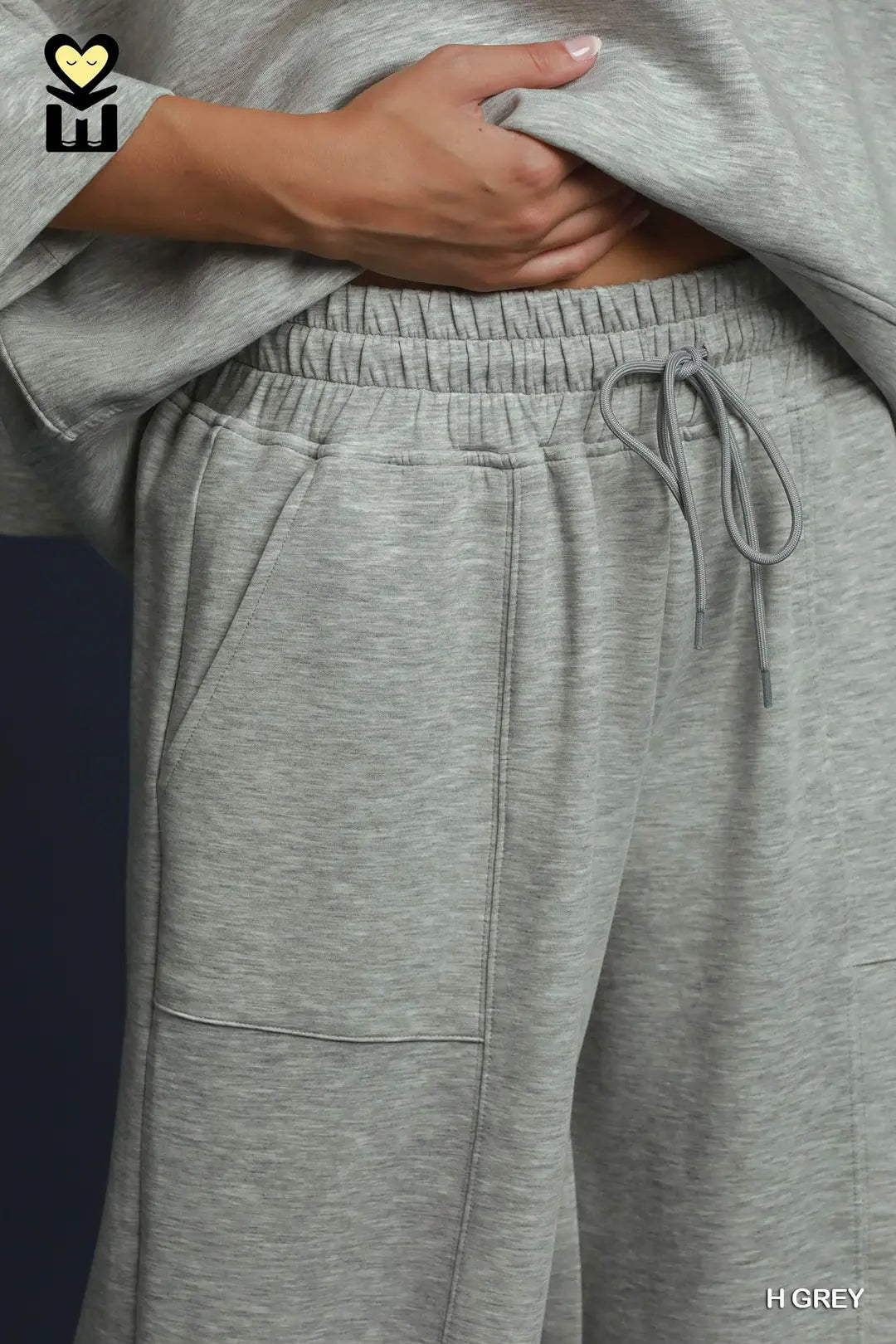 Elastic Waist Jogger in Gray