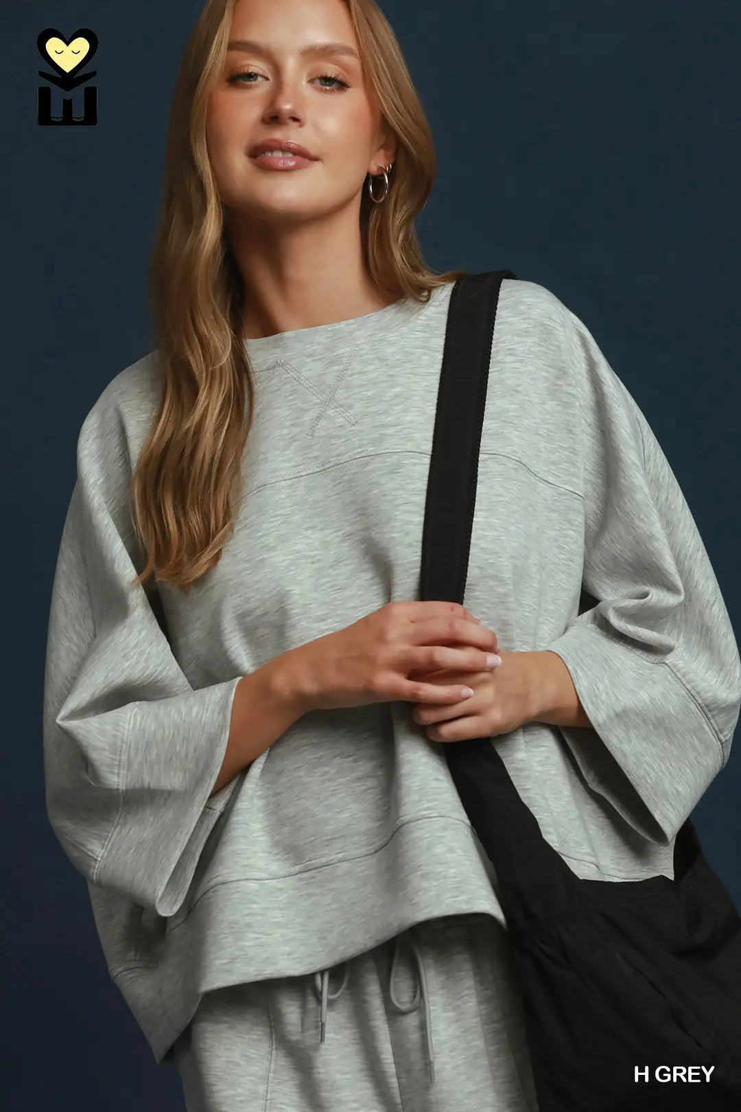 Relaxed Boxy Top in Gray