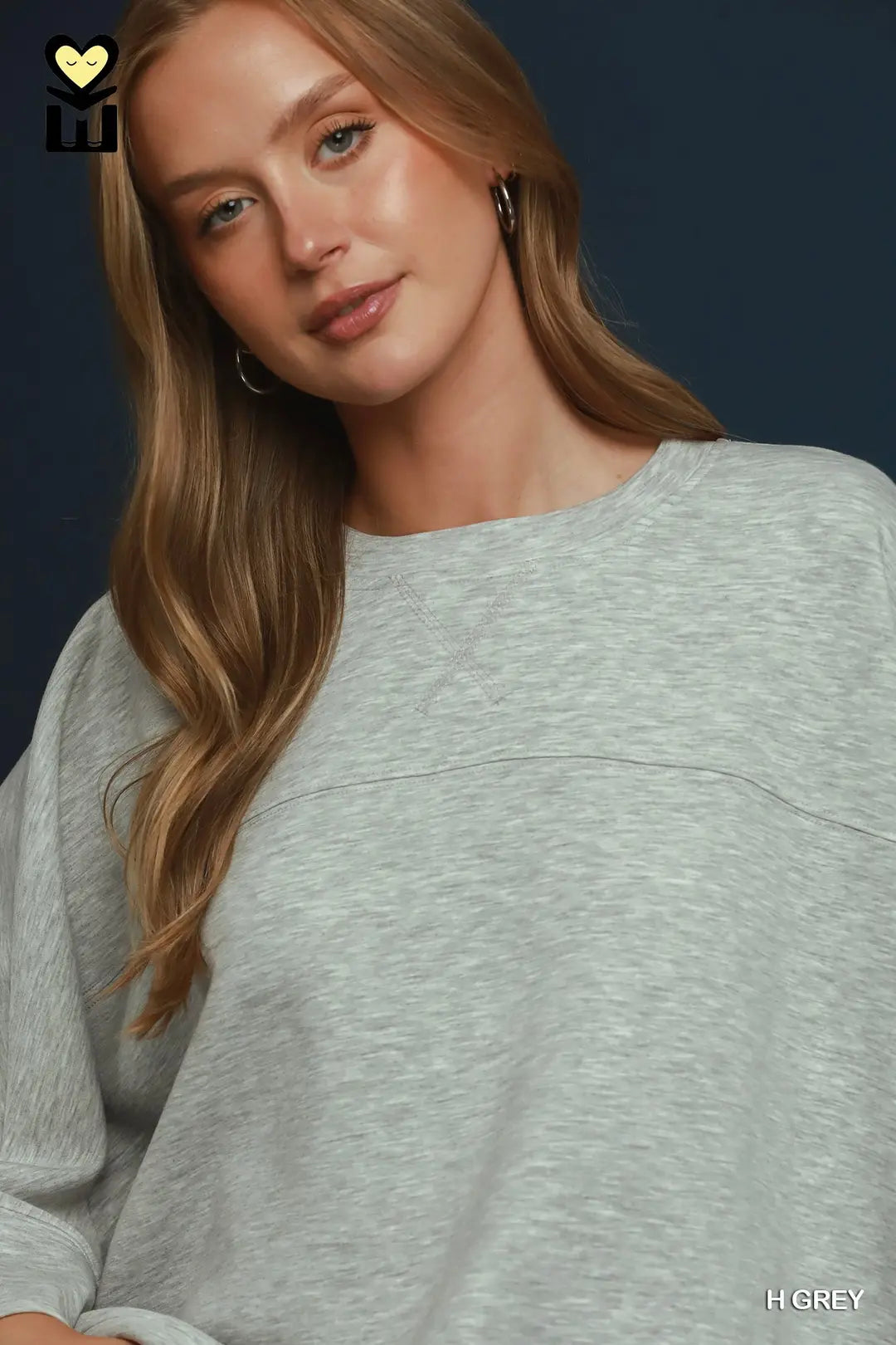 Relaxed Boxy Top in Gray