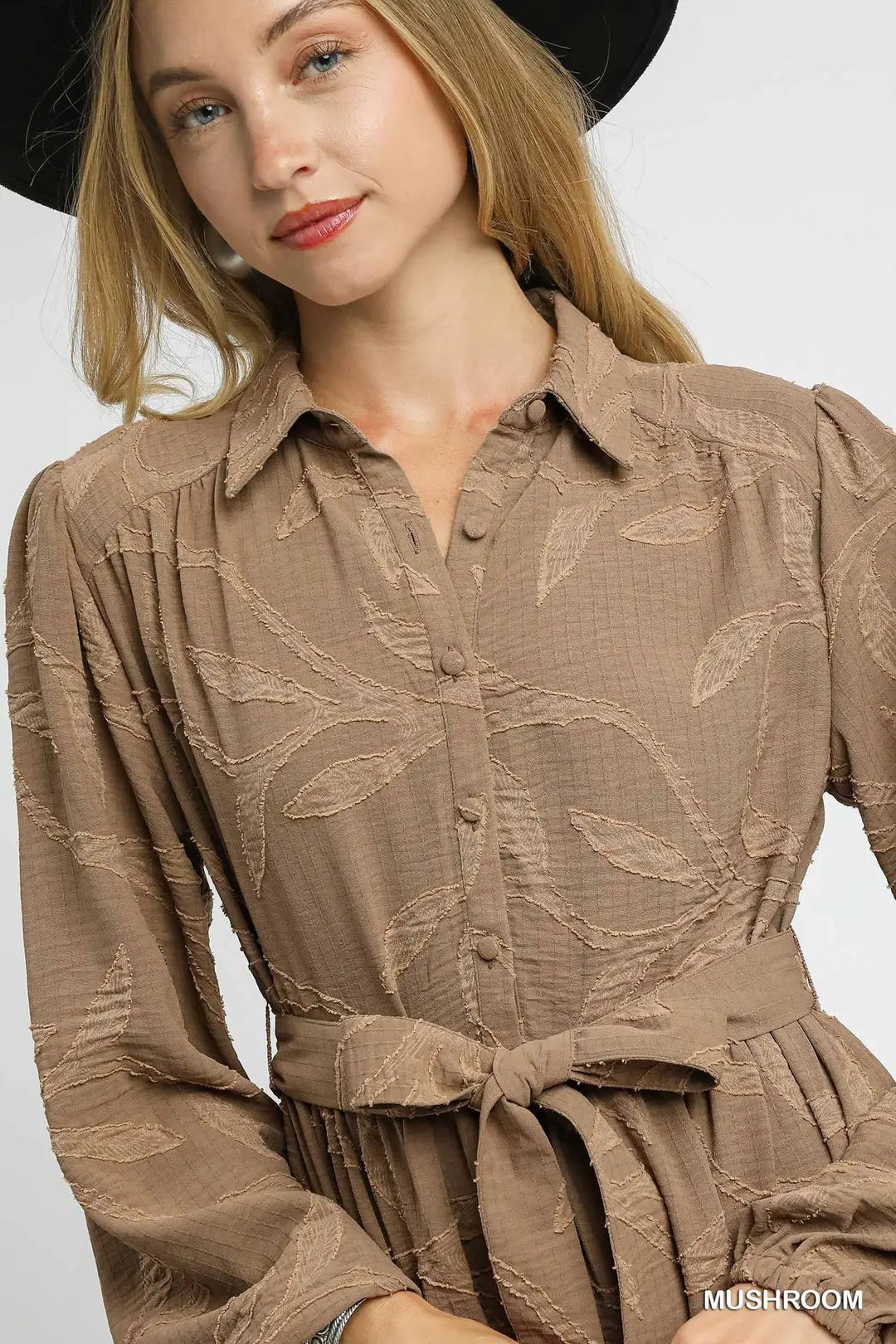 Tan Jacquard Mini Dress